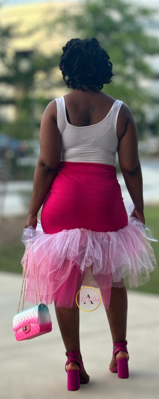 EXTRA Tulle Birthday Skirt -Hot Pink